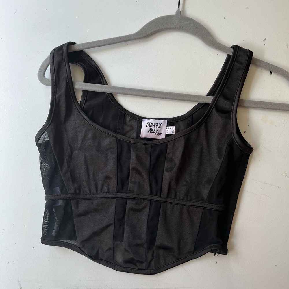 Princess Polly Black Party Top/Corset